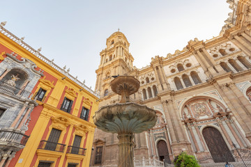 Fototapeta na wymiar Plaza del Obispo in Malaga, Spain
