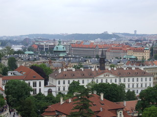 view of Prague from the mountain