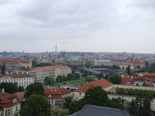 view of Prague from the mountain