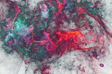 Light fractal soap bubble texture, digital artwork for creative graphic design