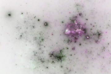 Light pink fractal stars, digital artwork for creative graphic design