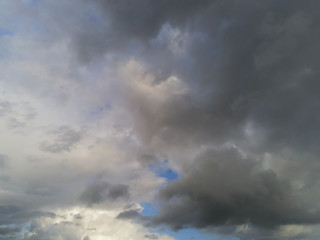 Fototapeta na wymiar Dramatic cloudy blue sky background.