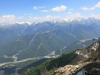 Fototapeta premium hills and mountains in Sochi