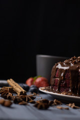 chocolate with cinnamon and star anise