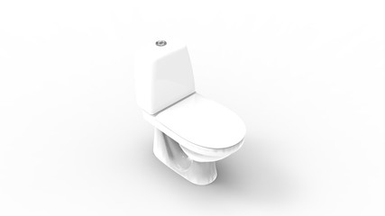 3d rendering of a toilet isolated in white background
