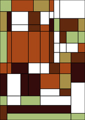 Piet Mondrian style Abstract Computational Generative Art background illustration