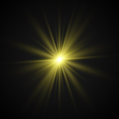  White beautiful light explodes in a transparent explosion. Vector, bright illustration for the perfect effect with sparkles. Bright Star. Transparent glitter shine gradient, bright flash.