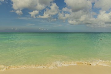 Amazing beauty Caribbean sea beach. Aruba island. Beautiful nature background