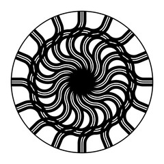 Design monochrome decorative circle element
