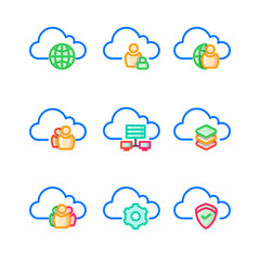 Cloud Computing Icon Set