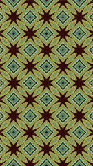Ornate geometric pattern and abstract colored background