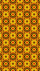 Ornate geometric pattern and abstract colored background