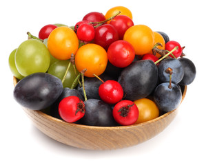 Berries in a Cup isolated on white background