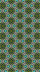Ornate geometric pattern and abstract colored background