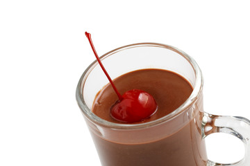 Mug with liquid chocolate