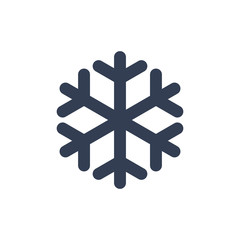 Obraz premium Snowflake icon. Black silhouette snow flake sign, isolated on white background. Flat design. Symbol of winter, frozen, Christmas, New Year holiday. Graphic element decoration. Vector illustration