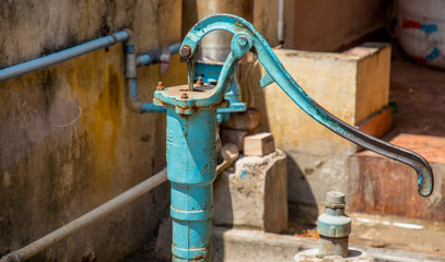 Old Hand water pump closeup