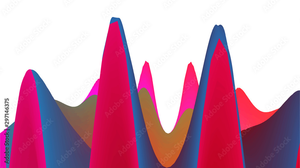 Poster gradient wave. 3d wavy background with dynamic effect. vector illustration.