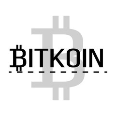 Bitcoin icon. Cryptocurrency. Digital currency. Vector illustration.