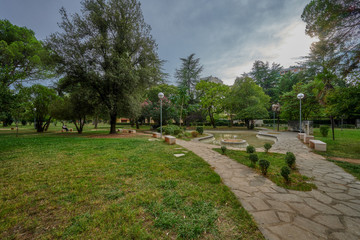 Tirana, Albania, fragment of the city park