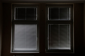 Window with closed blinds