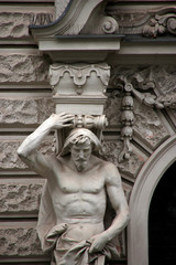 Scupture in a classic building of Vienna