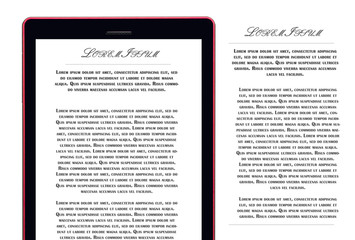 Red tablet computer mockups with blank screens. Responsive screens to display your mobile web site design