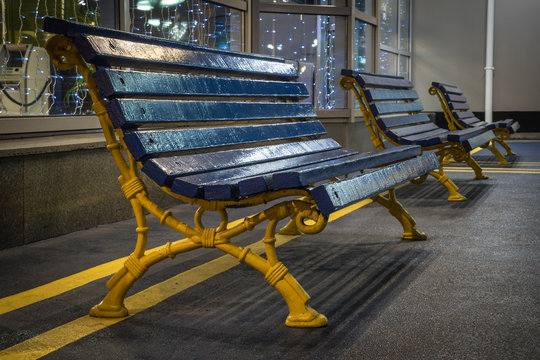 Historic bench in Moscow.