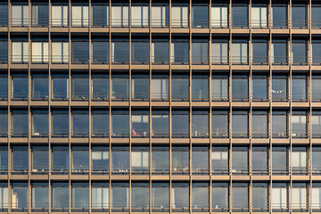 Office buildings in the style of architecture of the seventies in the City Nord, an office city...