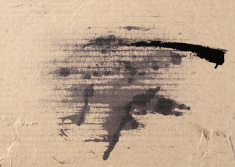 Torn and ink dirty, scribble cardboard background and texture