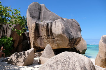 Paradise beach on the seychelles