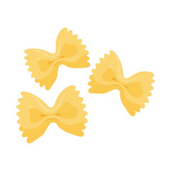 Italian pasta, farfalle. vector illustration