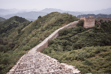 Fototapeta na wymiar The Great Wall of China. Jinshanling section in Hebei Province, near Beijing.