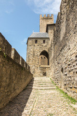 Fototapeta na wymiar Carcasson fortificated castle is a UNESCO world heritage site,