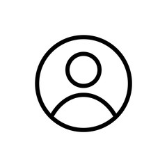 Person icon. Isolated social network profile. vector
