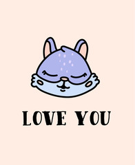 Cute baby squirrel hand drawn vector character