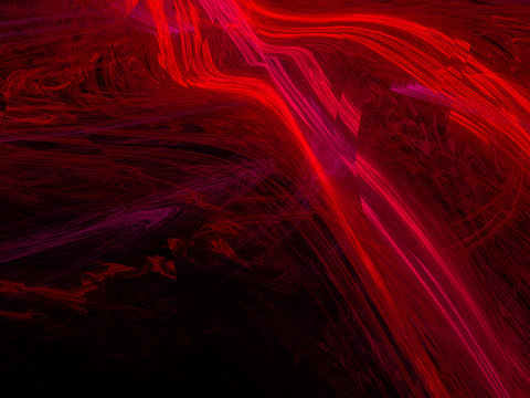 Abstract Illustration - Colorful Red Lines, Strings of Chaotic Plasma Energy. Energy, Motion Concept, Digital Flames, Artistic Design. Black Background