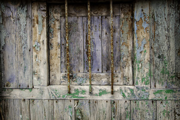 Closed wooden window