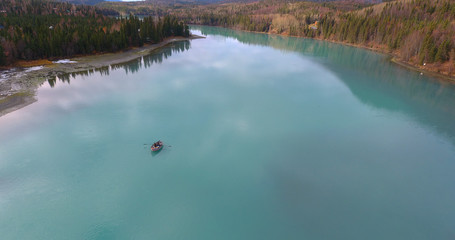 Fishing the Kenai River in a drift boat © Michael & Tiffany