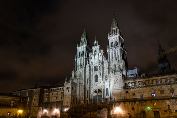 Fototapeta na wymiar Facade of Santiago de Compostela 
