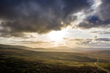 Aerial view from Glengesh Pass by Ardara, Donegal, Ireland