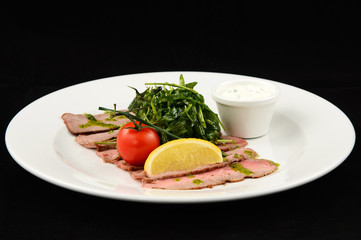 salad on white plate