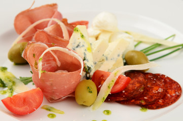 salad with meat and vegetables