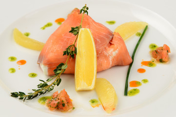 salmon with vegetables