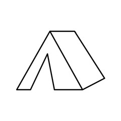 Camping tent outline icon. linear style sign for mobile concept and web design. Sport and tourism simple line vector icon. Symbol, logo illustration. Pixel perfect vector graphics