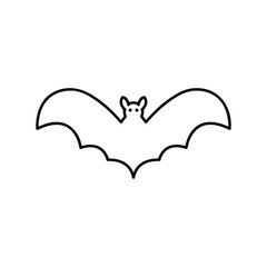Bat icon. Vector Bat line art icon. vector illustration