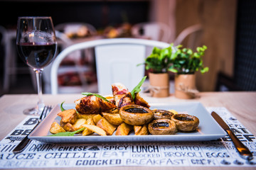 food on table