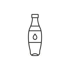 bottle Icon Vector. Simple flat symbol. Perfect Black pictogram illustration on white background.