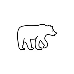 Bear wild animals line icon. High quality black outline pictogram for web site design and mobile apps. Vector illustration on a white background.