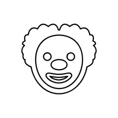 clown icon. high quality line clown icon on white background. from birthday party collection flat trendy vector clown symbol. use for web and mobile